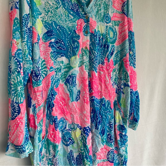 Lily Pulitzer Lillith Tunic Dress In Multi Boho Batik - Picture 5 of 8